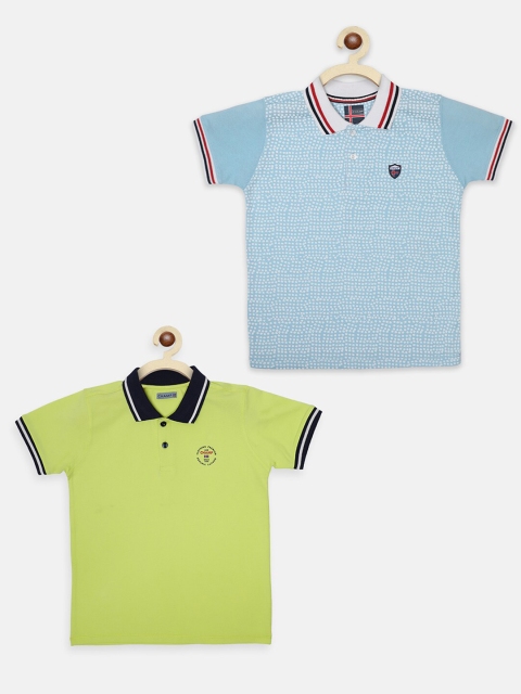 

AXM CHAMP Boys Green 2 Polo Collar T-shirt