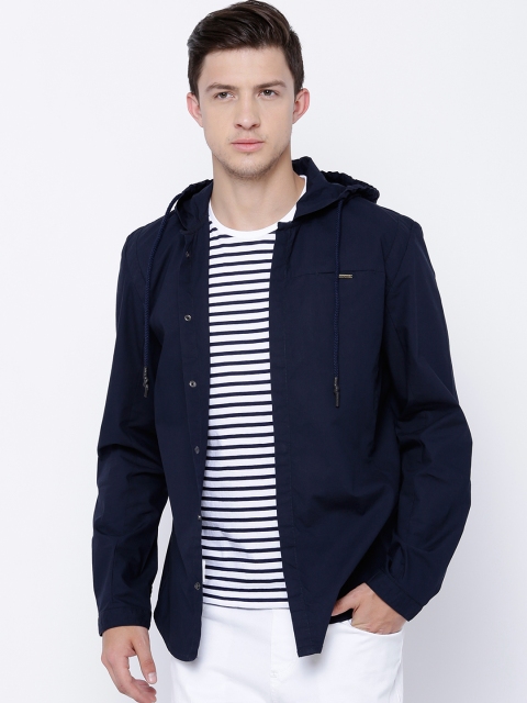 

LOCOMOTIVE Navy Slim Fit Shacket, Navy blue