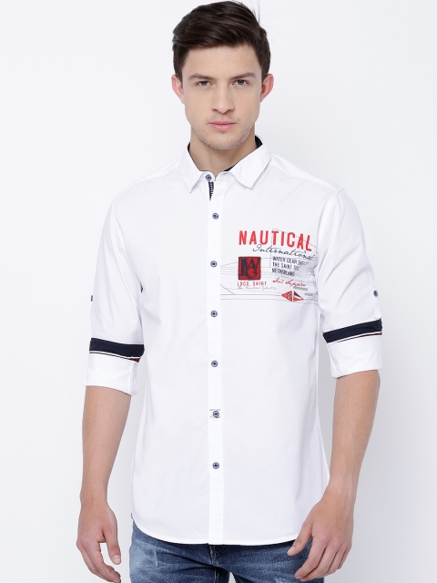

LOCOMOTIVE White Slim Fit Shacket