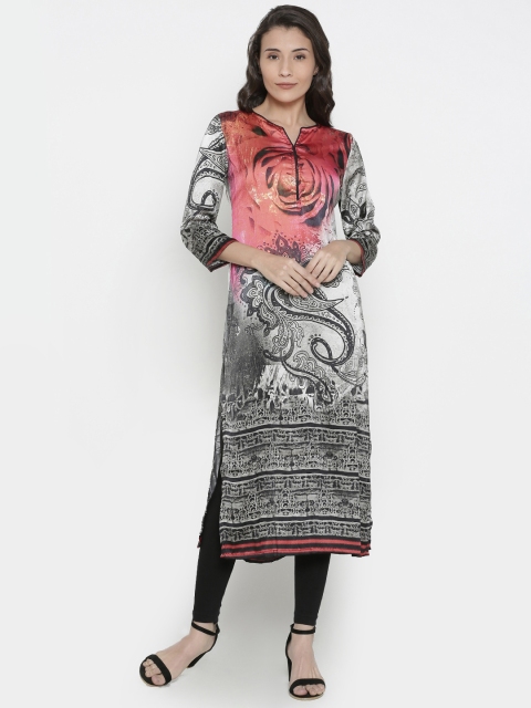 

Jashn Women Black Printed Kurta
