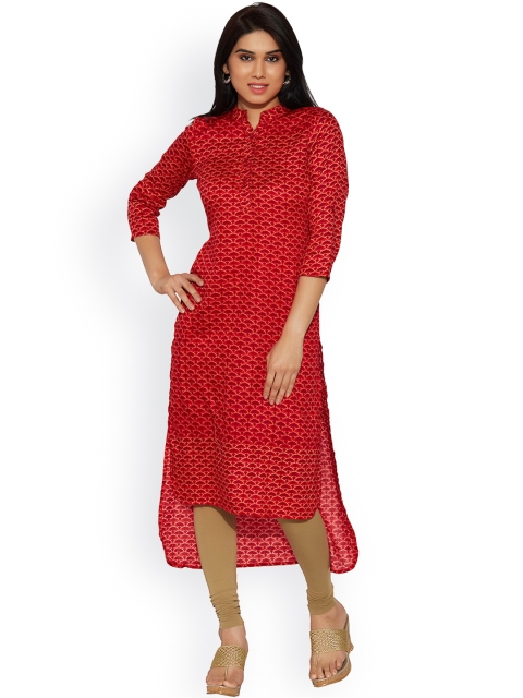 

Jashn Women Red Printed Kurta