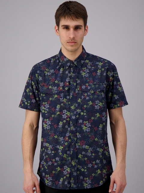 

FREESOUL Men Blue Printed Casual Shirt