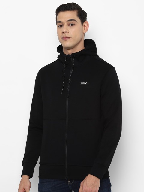 

AMERICAN EAGLE OUTFITTERS Men Black Hooded Sweatshirt