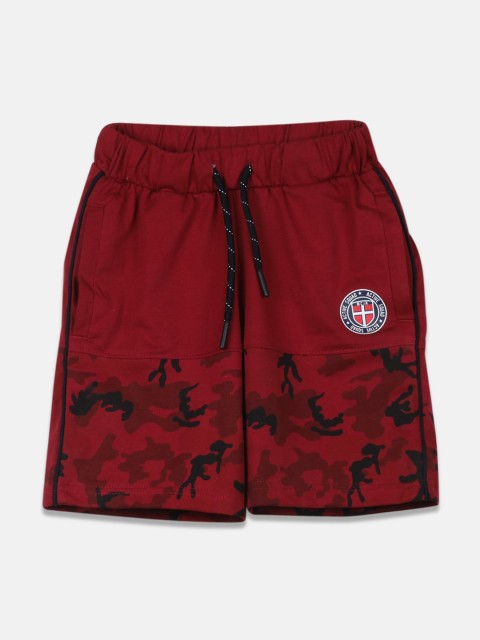 

Monte Carlo Boys Maroon Printed Shorts