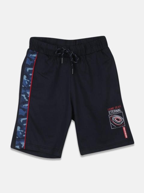 

Monte Carlo Boys Navy Blue Printed Shorts
