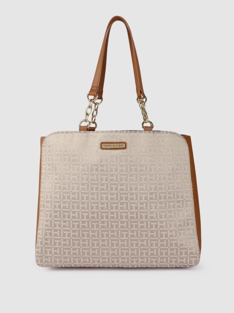 

Tommy Hilfiger Beige Printed Shopper Tote Bag