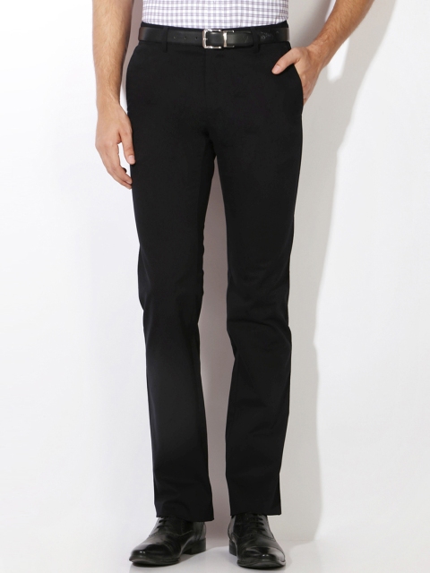 

Van Heusen Men Black Slim Fit Formal Trousers