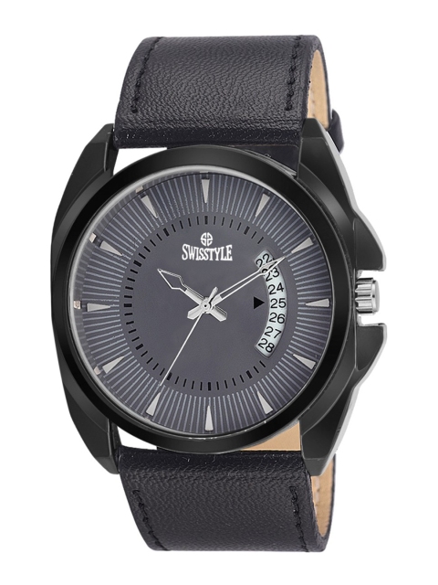 

SWISSTYLE Men Grey Brass Dial & Bracelet Style Straps Analogue Watch SS-GR3031-GRY-BLK