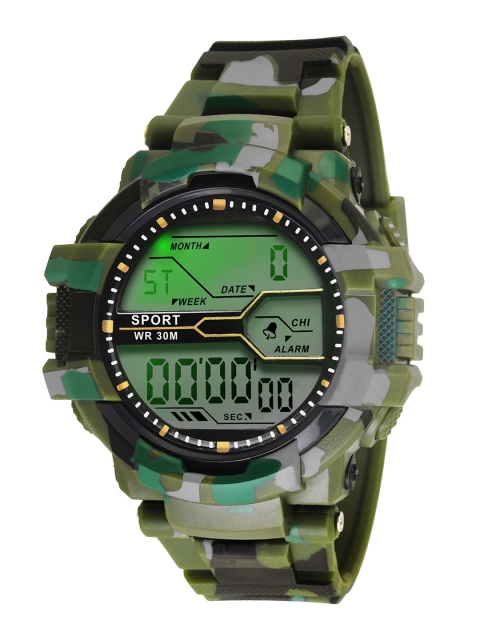 

SWISSTYLE Unisex Green Brass Printed Dial & Green Straps Analogue Watch