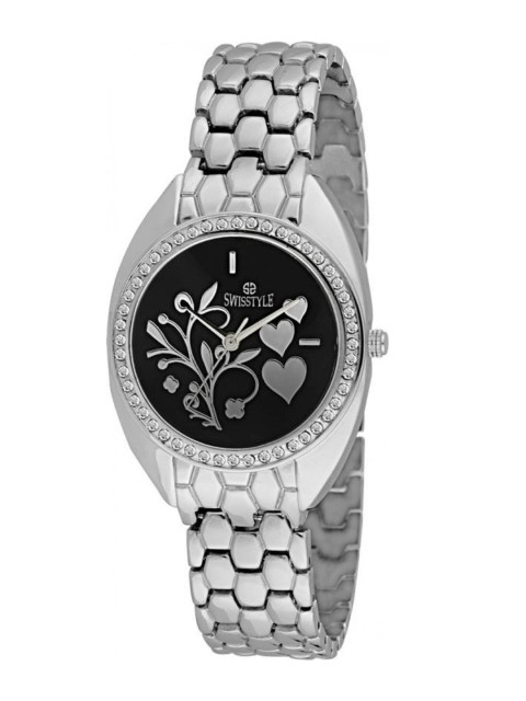 

SWISSTYLE Women Multicoloured Brass Dial & Stainless Steel Bracelet Style Straps Analogue Watch, Multi