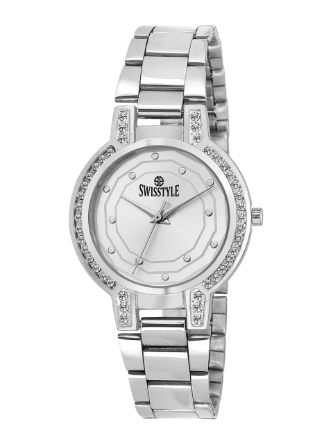 

SWISSTYLE Women White Brass Dial & Straps Analogue Watch SS-LR633-WHT-CH