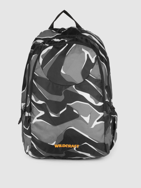 

Wildcraft Unisex Black & Grey Camouflage Backpack