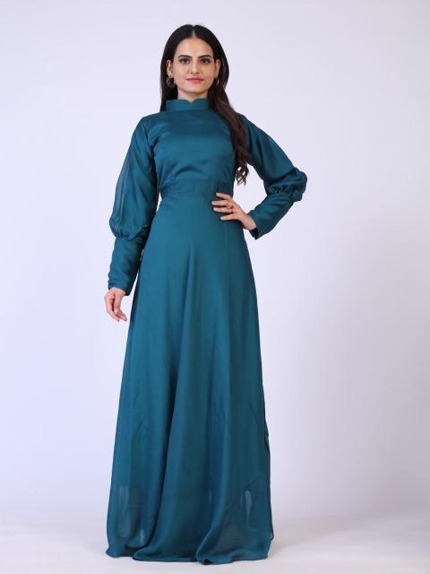 

PRENEA Peach-Coloured Georgette Maxi Dress