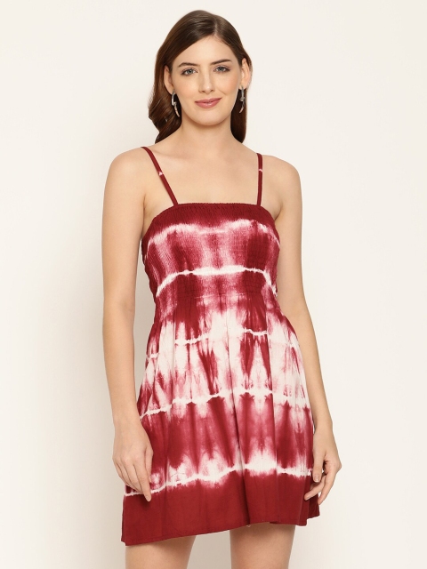

Aawari Maroon Tie and Dye Longline Top