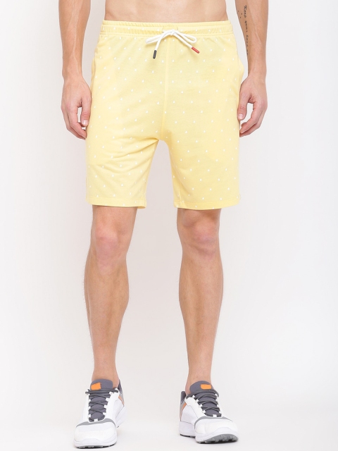 

MKH Men Yellow Printed Shorts