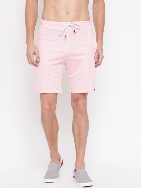 

MKH Men Pink Printed Sports Shorts