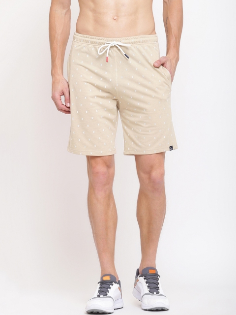 

MKH Men Beige Printed Shorts