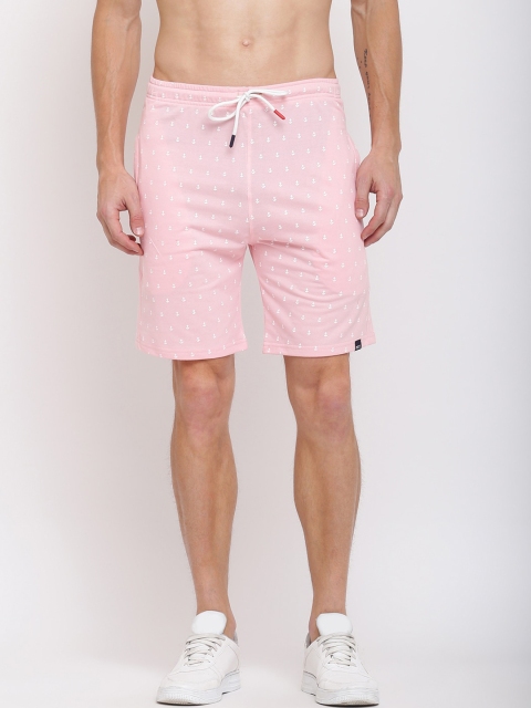

MKH Men Pink Printed Shorts