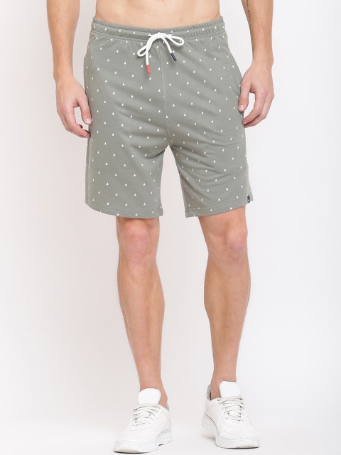 

MKH Men Green Printed Shorts