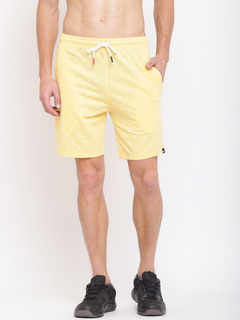 

MKH Men Yellow Printed Shorts