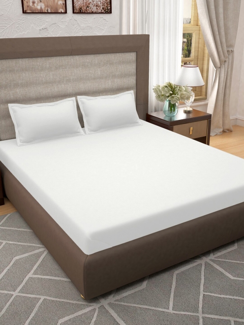 

Story@home White 400 TC 100% Cotton King Bedsheet with 2 Pillow Covers