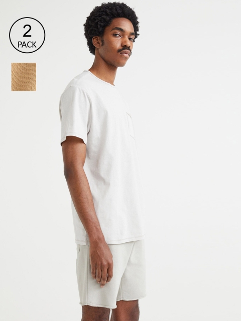 

H&M Beige & Grey 2-Pack Regular Fit Sweatshorts