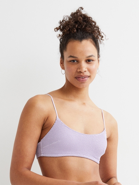 

H&M Women Purple Padded Bikini Top