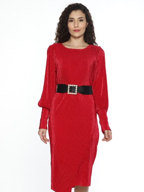 

CRUSSET Women Black Textured PU Belt