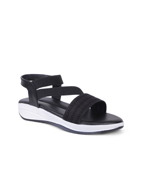 

FABBMATE Women Black & White Comfort Sandals