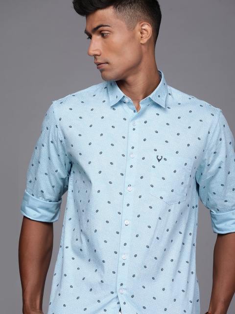 

Allen Solly Men Blue Sport Printed Pure Cotton Casual Shirt
