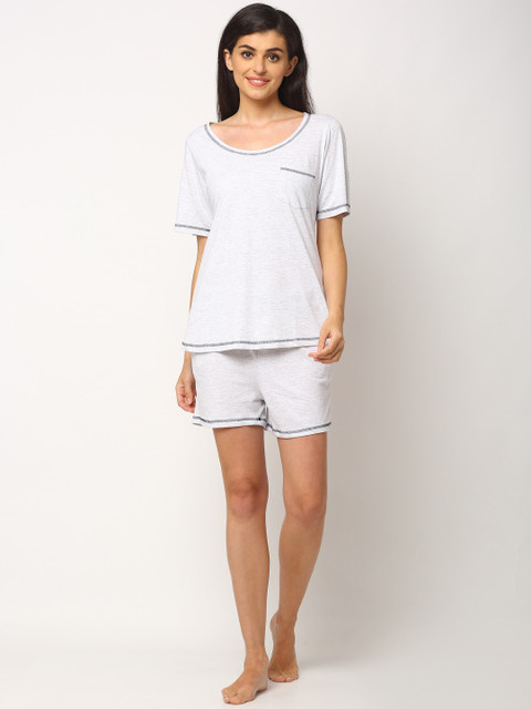 

Miaz Lifestyle Women Grey Night suit