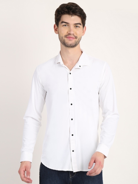 

COLVYNHARRIS JEANS Men White Comfort Slim Fit Casual Shirt