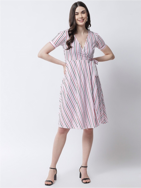 

emeros White Striped Dress
