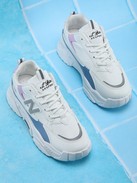 

HASTEN Women White Walking Non-Marking Shoes