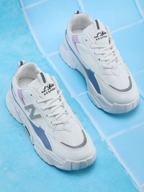 

HASTEN Women White Walking Non-Marking Shoes