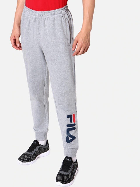 

FILA Men Grey Regular Fit Solid Cotton Track Pants