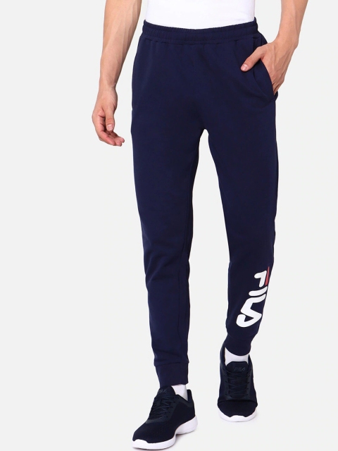 

FILA Men Blue Solid Cotton Joggers