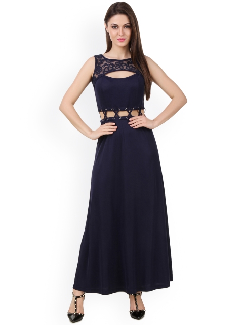 

Texco Women Navy Maxi Dress with Cut-out Detail, Navy blue