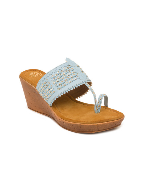 

Sole To Soul Turquoise Blue Wedge Sandals