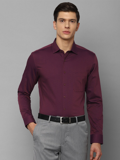 

Louis Philippe Men Purple Slim Fit Printed Formal Shirt