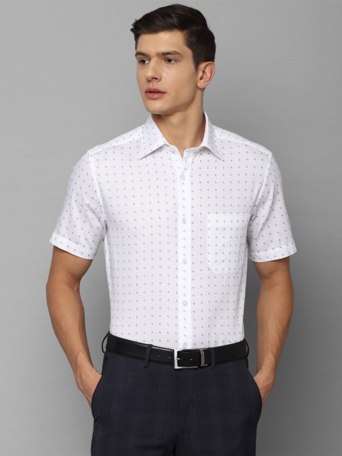 

Louis Philippe Men White Printed Formal Shirt