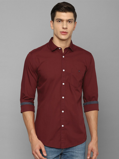 

Louis Philippe Jeans Men Maroon Slim Fit Casual Shirt