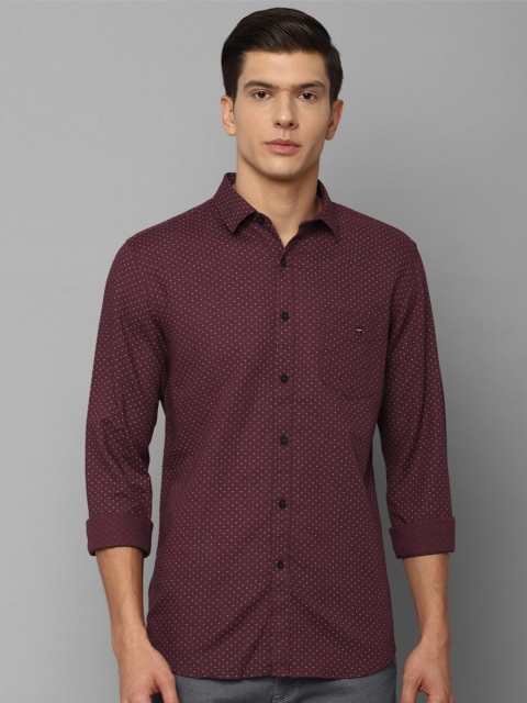 

Louis Philippe Sport Men Maroon Slim Fit Printed Casual Shirt