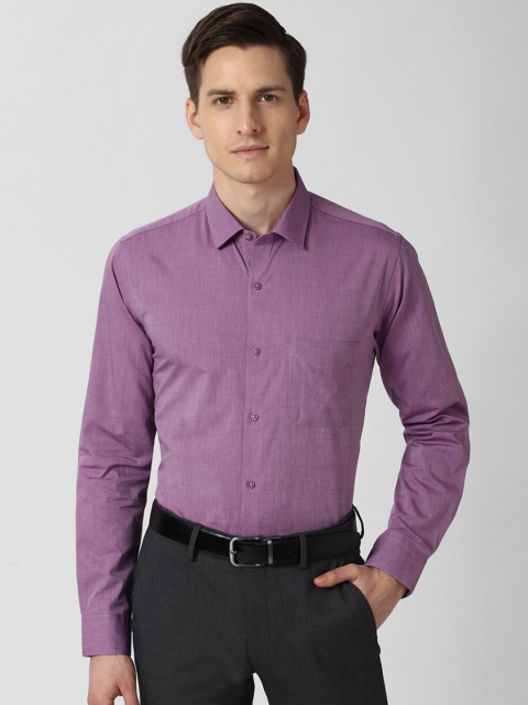 

Peter England Men Purple Slim Fit Pure Cotton Formal Shirt