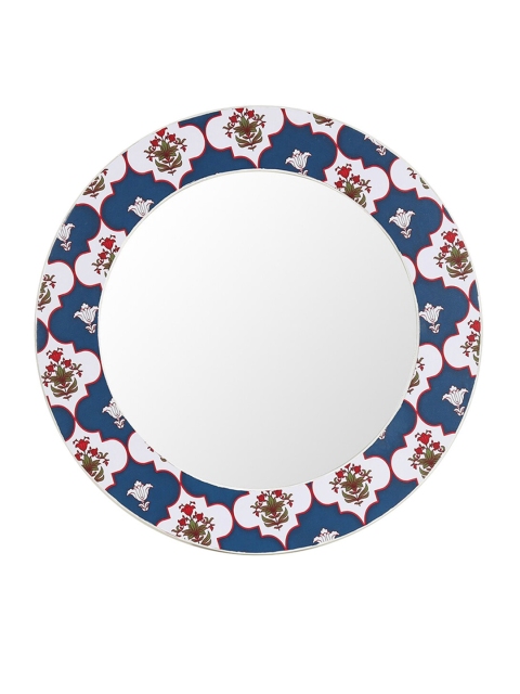 

India Circus by Krsnaa Mehta Blue Printed Wall Mirrors