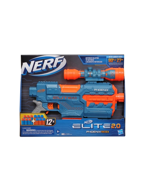 

NERF Kids Blue & Orange Elite 2.0 Phoenix Cs-6 Motorized Blaster, 12 Darts, 6-Dart Clip, Scope, Tactical Rails Activity Toy