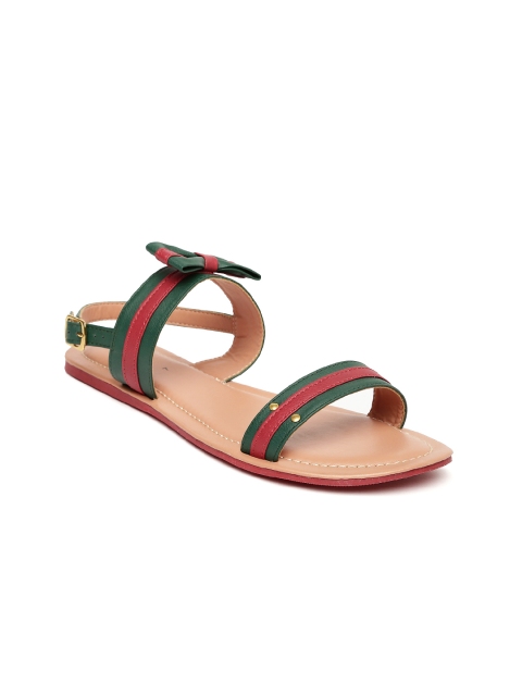 

Lavie Women Green Colourblocked Flats