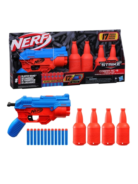 

NERF Kids Blue & Red Nerf Alpha Strike Cobra RC-6 17 Pieces