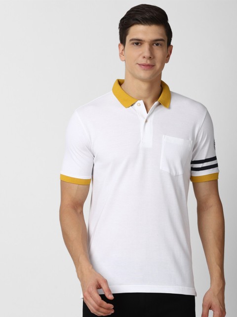 

Peter England Casuals Men White Polo Collar T-shirt