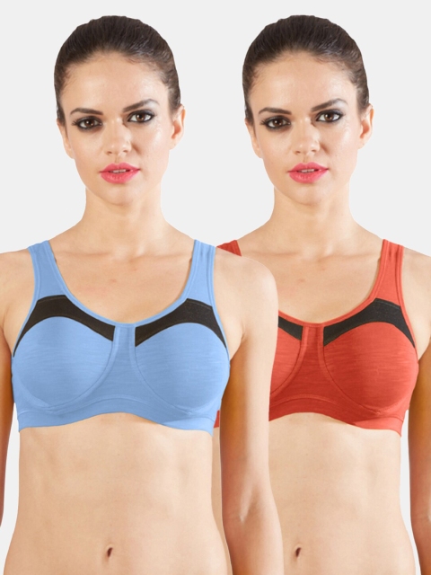 

Sonari Set Of 2 Blue & Orange Sports Bra